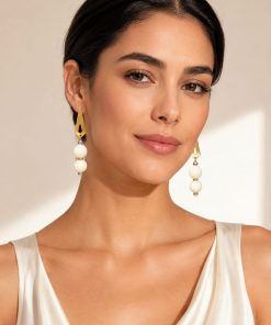 Handmade Opal Earrings – 6 cm – Made in Italy – Indian Model 1989