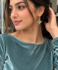Handmade Natural Green Fluorite Earrings – Unique Piece