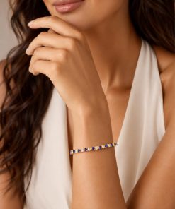 High-Quality Steel Tennis Bracelet with 4 mm Zircon Stones