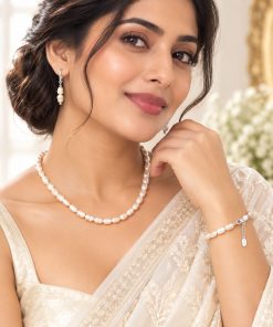 Handmade High-Quality Freshwater Pearl Jewelry Set – Necklace, Bracelet & Earrings