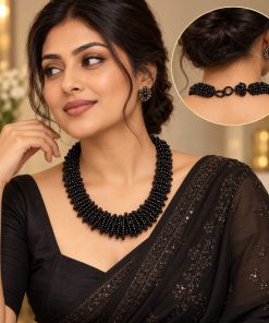 Handmade black Ceramic Necklace – Elegant Artisan Design