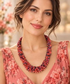 Handmade   Multicolor ceramic Necklace – Elegant Artisan Design