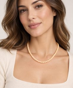 Unisex Handmade Yellow Jade Necklace – 45 cm