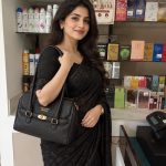 VALENTINO CREATIONS Black Handbag – Elegant Leather-Look Design | Detachable Shoulder Strap | Made in China