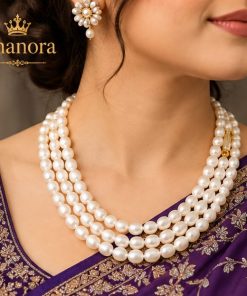Elegant Triple-Strand Freshwater Pearl Necklace