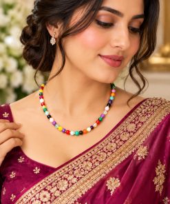 Multicolor Necklace with Mixed Stones – Elegant & Colorful ❤️