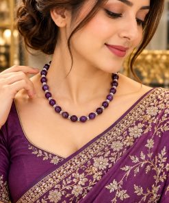 Natural Amethyst Gemstone Necklace KHANORA – Elegance in Every Detail